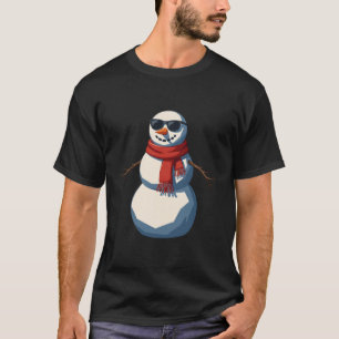 Cooler Schneemann mit Sonnenbrille - Lustiges Weih T-Shirt