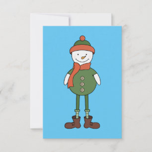 Cooler Schneemann RSVP Karte