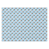 Cooler Schneemann Weihnachtswinterblauer Schnitt Tischdecke (Vorderseite (Horizontal))