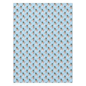 Cooler Schneemann Weihnachtswinterblauer Schnitt Tischdecke (Vorderseite)