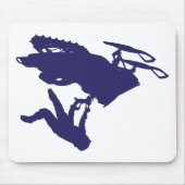 cooler Schneemobil Mousepad (Vorne)