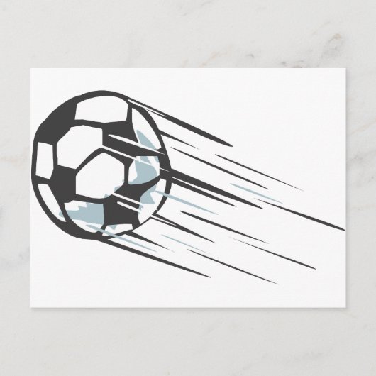 Cooler schneller Fußballball mit Trailer Postkarte (Vorderseite)