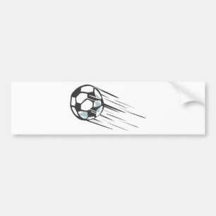Cooler schneller schneller Fußball-Ball mit dem Autoaufkleber