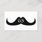 Cooler SchnurrbarSchnurrbart aus weißem Schwarz Visitenkarte (Rückseite)