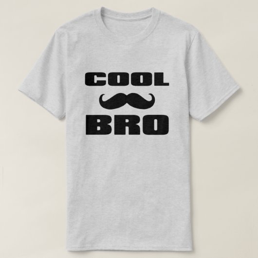 Cooler Schnurrbart Bro T-Shirt (Design vorne)