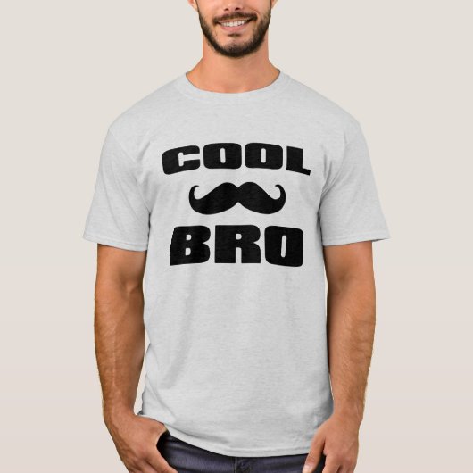 Cooler Schnurrbart Bro T-Shirt (Vorderseite)