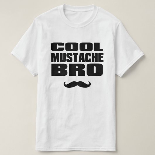 Cooler Schnurrbart Bro T-Shirt (Design vorne)