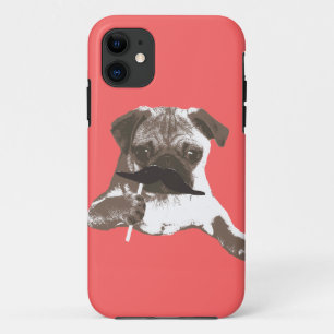 Cooler Schnurrbart-Mops iPhone 5 Fall Case-Mate iPhone Hülle