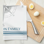 Cooler Schönheitskompass Personalisiert Geschirrtuch (Viertel Falte)