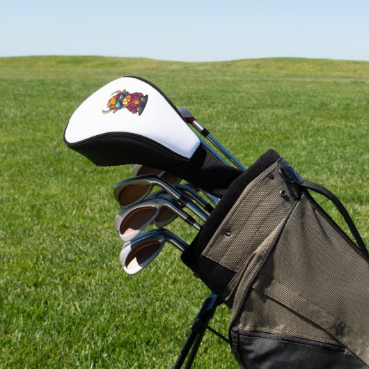 Cooler schottischer Highland Cow Classic T - Shirt Golf Headcover (In SItu)