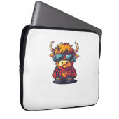 Cooler schottischer Highland Cow Classic T - Shirt Laptopschutzhülle (Vorne Rechts)
