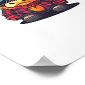 Cooler schottischer Highland Cow Classic T - Shirt Poster (Ecke)