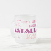 Cooler Schriftart Ihr Name personalisiert Mattglastasse (Vorderseite Links)