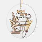 Cooler Schulkrankenschwester-Schmuck Keramik Ornament (Links)