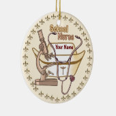 Cooler Schulkrankenschwester-Schmuck Keramik Ornament (Rechts)