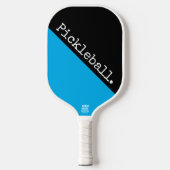 Cooler Schwarz-Bright-Himmel Blauer Pickleball Tex Schläger (Vorderseite)