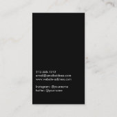 Cooler Schwarz-Weiß-Fotograf Visitenkarte (Rückseite)