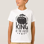 Cooler Schwarz-Weiß-King-of-the-Patch T-Shirt (Vorderseite)