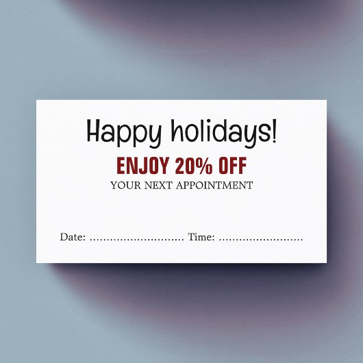 Cooler, Schwarz-weißer Red Salon Termin Coupon