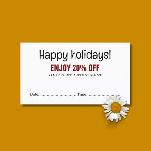 Cooler, Schwarz-weißer Red Salon Termin Coupon