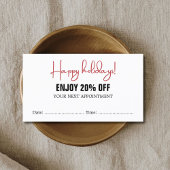 Cooler, Schwarz-weißer Red Salon Termin Coupon