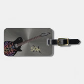 Cooler schwarzer brennender gepäckanhänger (Vorderseite horizontal)