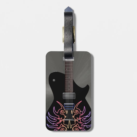 Cooler schwarzer brennender gepäckanhänger (Rückseite vertikal)