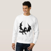 Cooler Schwarzer Drache Sweatshirt (Vorne ganz)