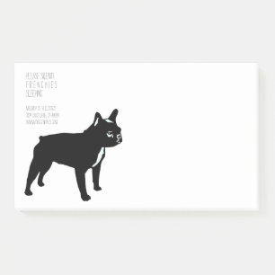 Cooler schwarzer Französische Bulldogge Post-it Klebezettel