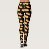 Cooler schwarzer Funny Pattern Hot Dog Leggings (Rückseite)