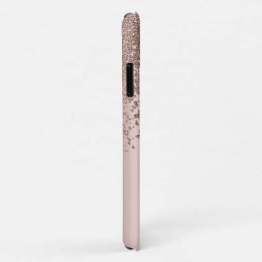 Cooler Schwarzer Glitzer Diamonds Rose Gold Monogr Case-Mate iPhone Hülle (Hinten/Rechts)