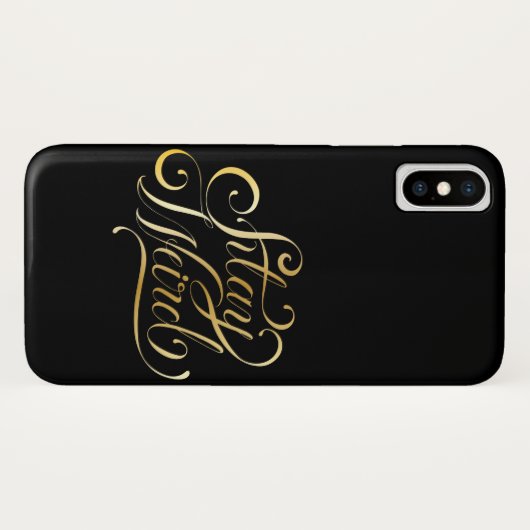cooler schwarzer Goldschläger bleibe Case-Mate iPhone Hülle (Rückseite (Horizontal))