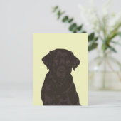 Cooler Schwarzer Labrador Retriever Hund Postkarte (Stehend Vorderseite)