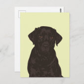 Cooler Schwarzer Labrador Retriever Hund Postkarte (Vorne/Hinten)