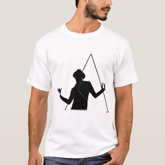 Cooler Schwarzer Mann T-Shirt (Vorderseite)