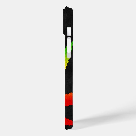 Cooler schwarzer Reggae Rasta Leaf Rastafari Case-Mate iPhone Hülle (Rückseite / Links)