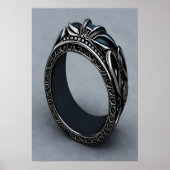 Cooler schwarzer Ring | AI Art Poster (Vorne)