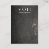 Cooler schwarzer rustikaler Ohrring-Anzeiger Visitenkarte (Vorderseite)