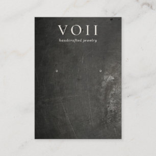 Cooler schwarzer rustikaler Ohrring-Anzeiger Visitenkarte