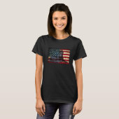 Cooler Schwarzer Schäfer mit Fahne T-Shirt (Vorne ganz)