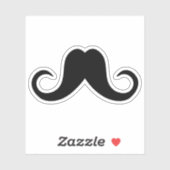 Cooler schwarzer Schnurrbart Aufkleber (Blatt)