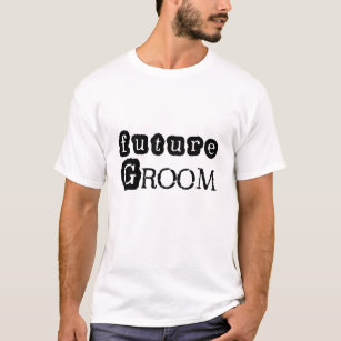 Cooler schwarzer Text-zukünftiger Bräutigam T-Shirt