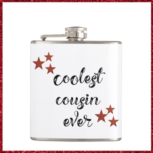 Cooler schwarzer und roter Cousin je Flachmann