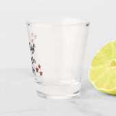 Cooler schwarzer und roter Cousin je Schnapsglas (Rechts)