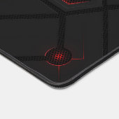 Cooler schwarzer und roter futuristischer Spielhin Schreibtischunterlage (Ecke)