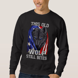 Cooler Schwarzer Wolf Amerikanische Flagge Dieser Sweatshirt