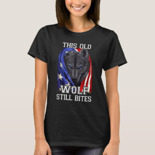 Cooler Schwarzer Wolf Amerikanische Flagge Dieser T-Shirt