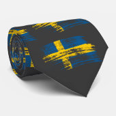 Cooler schwedischer Flaggenentwurf Krawatte (Gerollt)