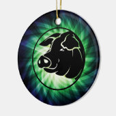 Cooler Schweinekopf Keramikornament (Links)