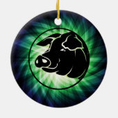 Cooler Schweinekopf Keramikornament (Hinten)